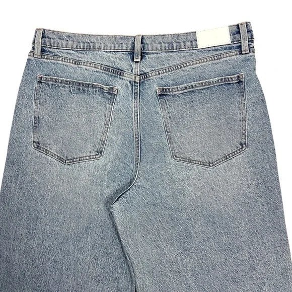 Pistola Lana High-Rise Ultra Wide Leg Jean Plus Sz 33" Petite Break Light Wash - Picture 7 of 14